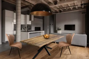 Kerela Artificial Edge Spider Leg Dining Table 200 cm