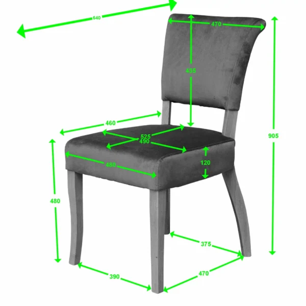 Capri chair in blue - Image 3