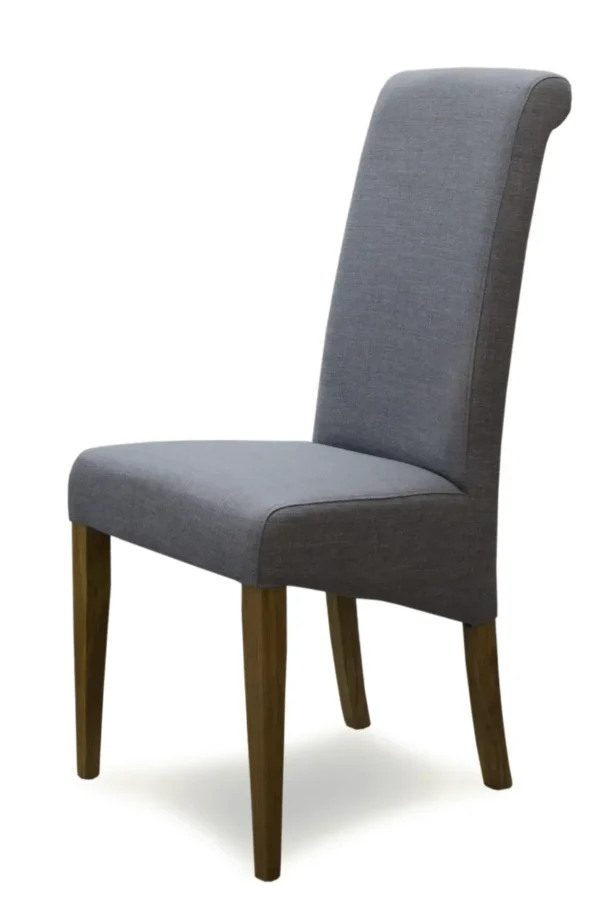Italia Light Grey Fabric Chair