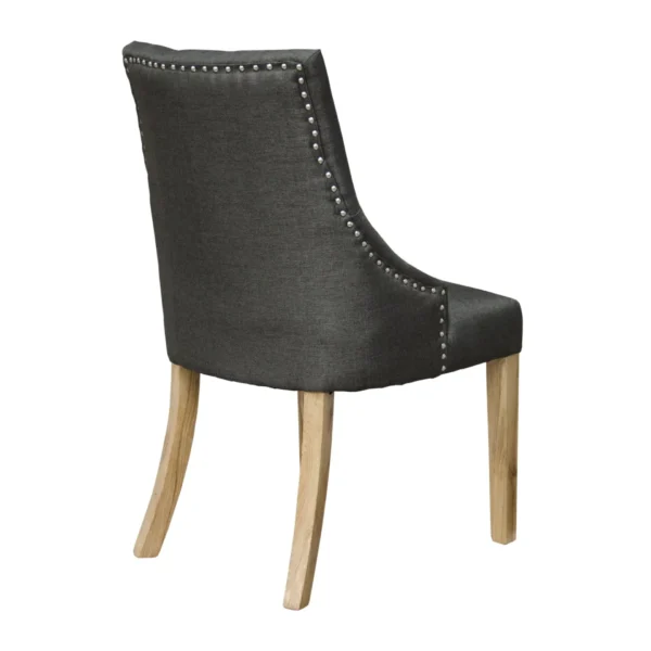 Windsor chair in charcoal fabric - Image 2