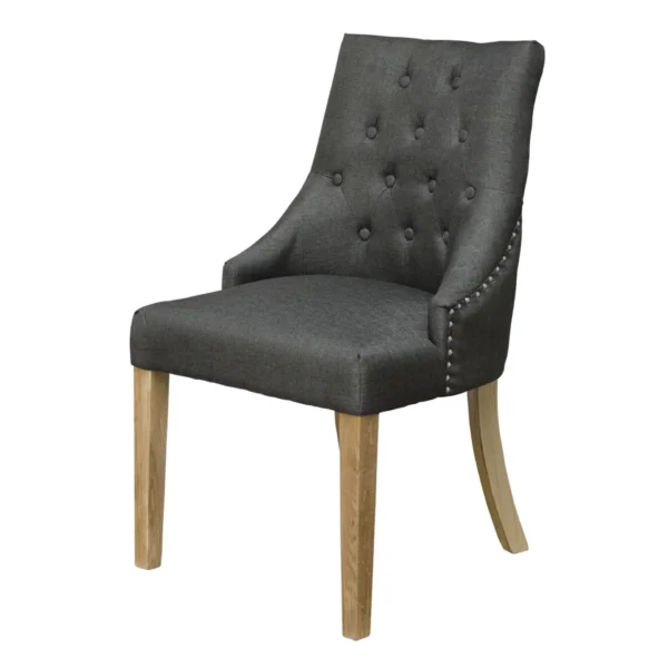 Windsor chair in charcoal fabric