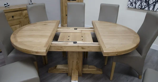 Deluxe Round Extending Table 1250+(1x550) - Image 6