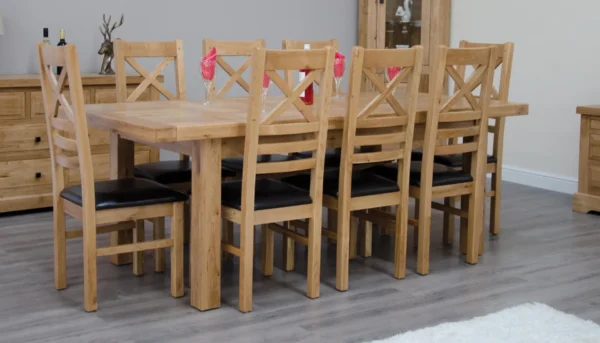 Deluxe Twin Leaf Extending Table 1800+(2x400) X 1000 - Image 6