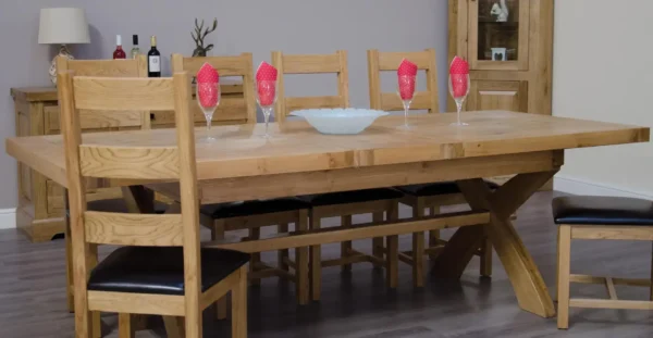 Deluxe X-LegTwin Leaf Ext Table 2000+(2x400) X 1000 - Image 3