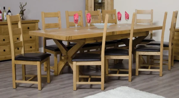Deluxe X-LegTwin Leaf Ext Table 2000+(2x400) X 1000