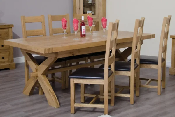 Deluxe X-LegTwin Leaf Ext Table 2000+(2x400) X 1000 - Image 6