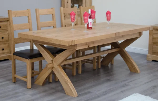 Deluxe X-LegTwin Leaf Ext Table 2000+(2x400) X 1000 - Image 7