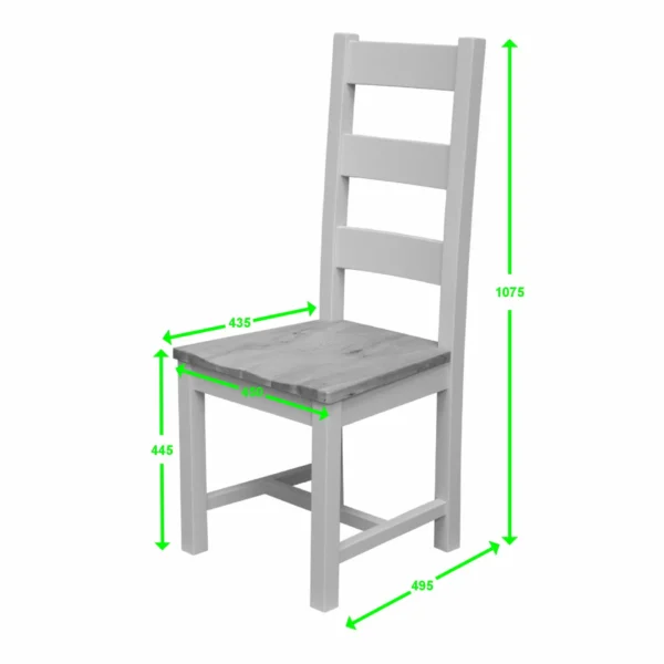 Painted Deluxe ladder back chair - Image 4