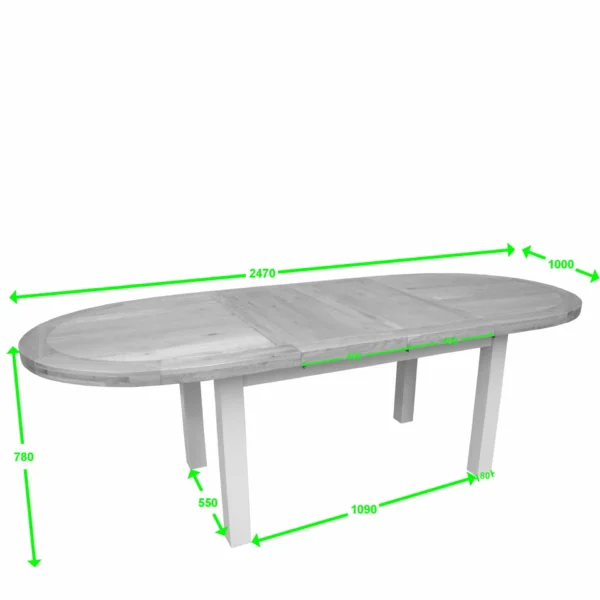 Painted Deluxe Oval table - Image 7
