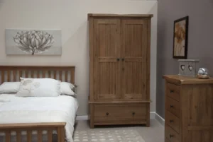 Rustic Oak Gents Wardrobe