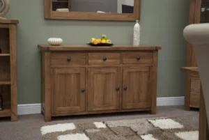 Rustic Oak Large Sideboard