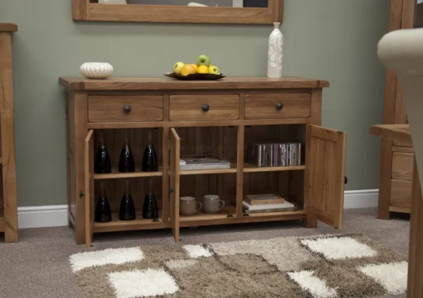 Rustic Oak Large Sideboard - Image 2