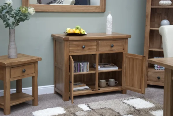 Rustic Oak Small Sideboard - Image 2