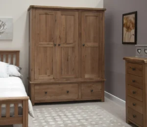 Rustic Oak Triple Wardrobe
