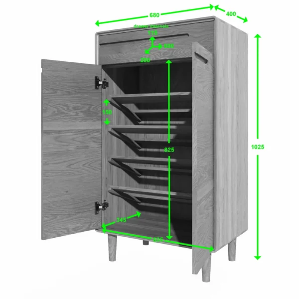 Scandic Shoe Cabinet - Image 3