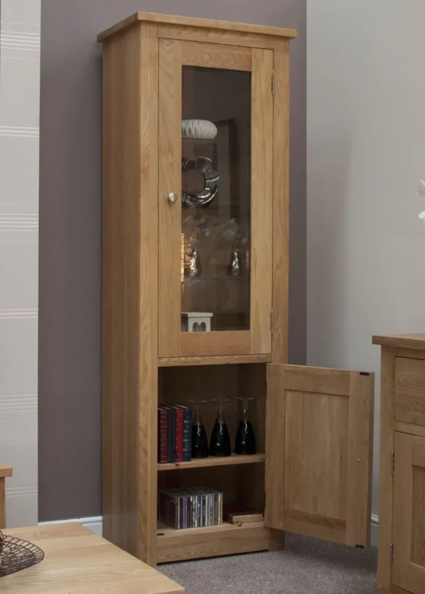 Torino 1 Door Glass Bookcase - Image 2
