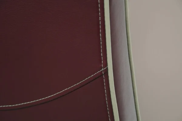 Wave Ruby/Bone Contrast piping Dining Chair - Image 3
