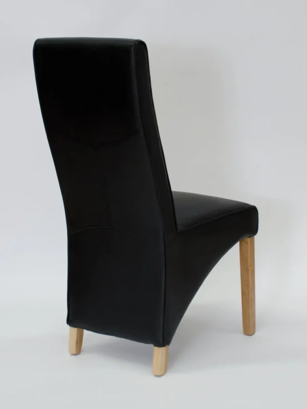 Wave Noir Dining Chair - MATT BONDED - Image 2