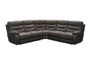 The Noah Range / Collection Light Grey Corner Sofa Manual Recliners