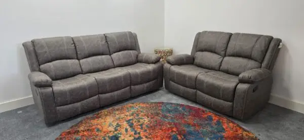 The Gavin Grey Endurance Fabric Sofa Range Manual Recliners