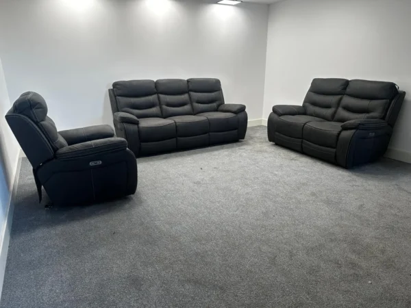 The Roman Dark Grey Endurance Fabric Sofa Range - Image 2