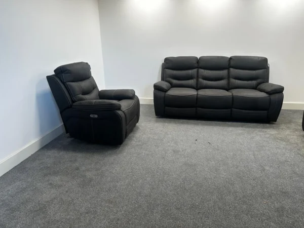 The Roman Dark Grey Endurance Fabric Sofa Range - Image 3