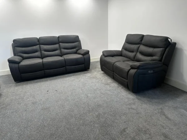 The Roman Dark Grey Endurance Fabric Sofa Range