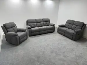 The Cindy Grey Fabric Manual Or Power Recliner Sofa Range / Collection * Special Price*
