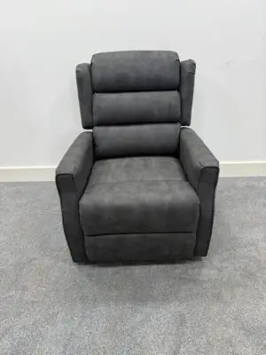 Nikoleta Charcoal Grey Endurance Fabric Duel Motor Power Rise & Recliner Armchair