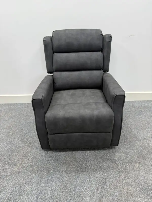 Nikoleta Charcoal Grey Endurance Fabric Duel Motor Power Rise & Recliner Armchair