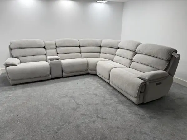 DFS Lakelyn Express Fog fabric Modular Corner Sofa Duel Recliner RRP £3199