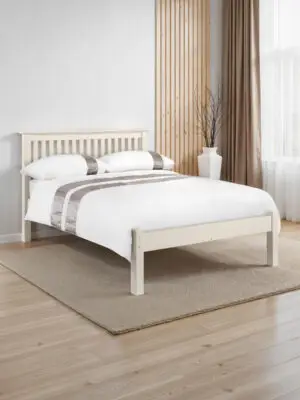 Barcelona White Low Footend 150cm King Bed