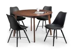 Farringdon Table and 4 Black Kari Chairs