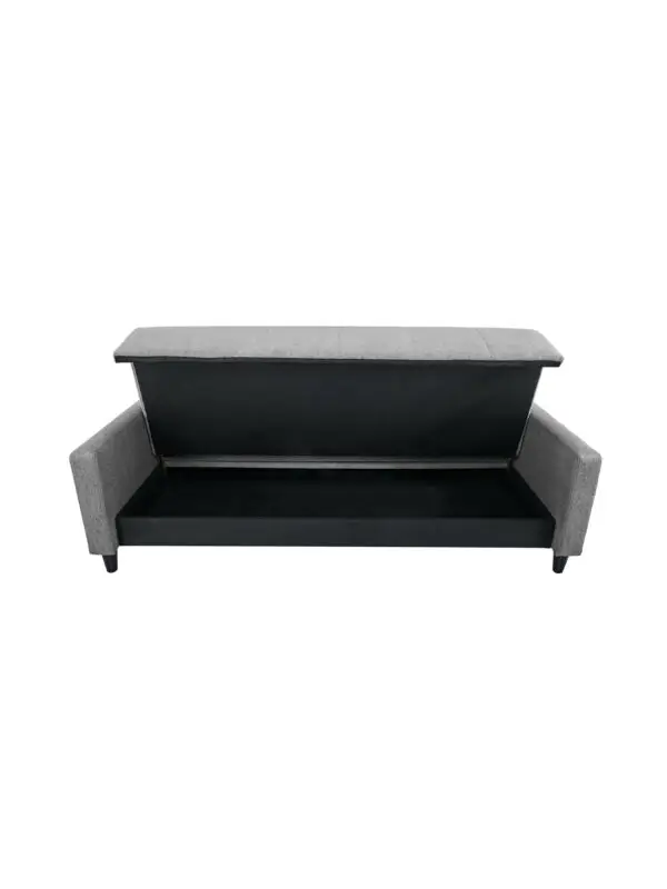 Alfie 3 Seater Grey Linen Storage Sofabed - Image 10