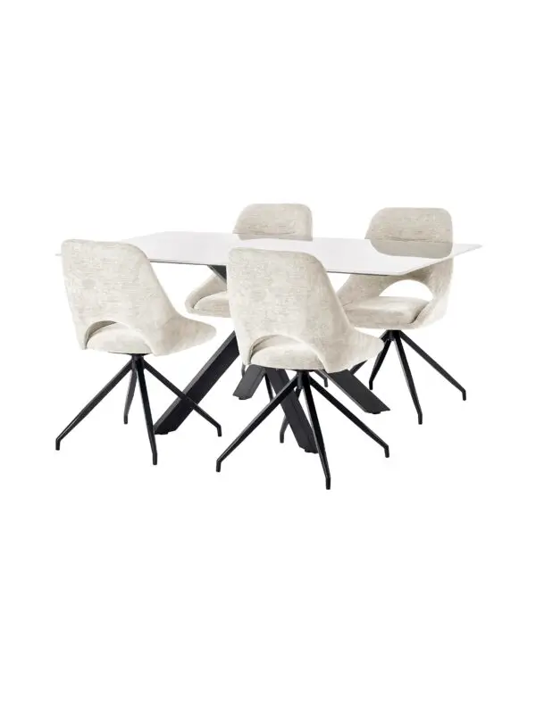 Bradley White Marble Dining Table - Image 6