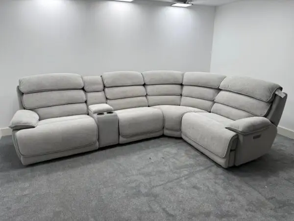 DFS Lakelyn Express Fog fabric Modular Corner Sofa Duel Recliner RRP £3199 - Image 2