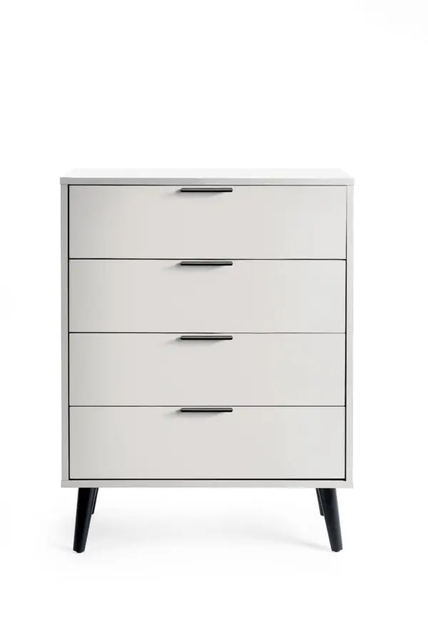 Alba 4 Drawer Wide Chest - Silk Grey - Image 4