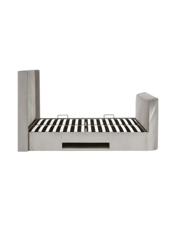 Clara Ottoman TV Bed 135cm - Light Grey - Image 14
