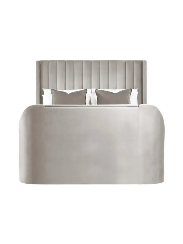 Clara Ottoman TV Bed 135cm - Light Grey - Image 12