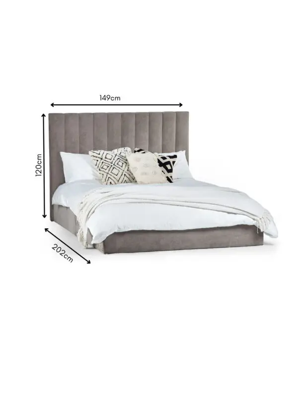 Eloise 135cm Double Bed - Grey - Image 11