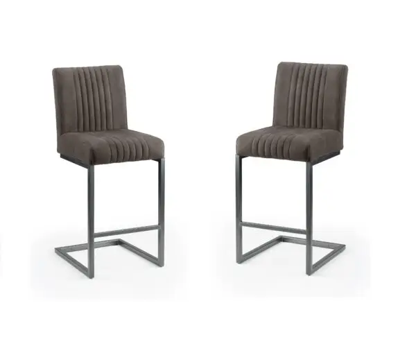 Set Of 2 Brooklyn Barstools - Charcoal Grey - Image 2