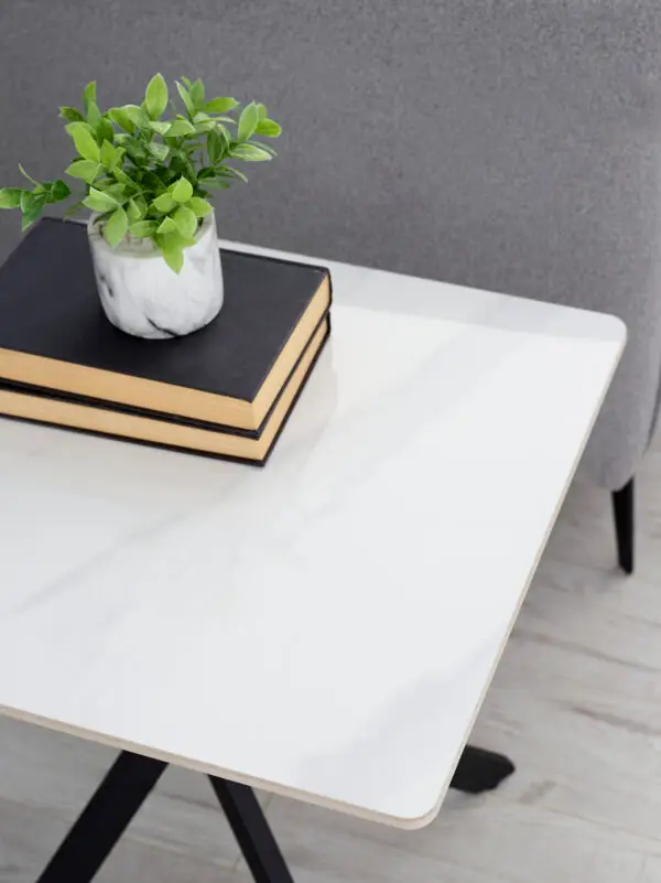 Bradley White Marble Lamp Table - Image 4