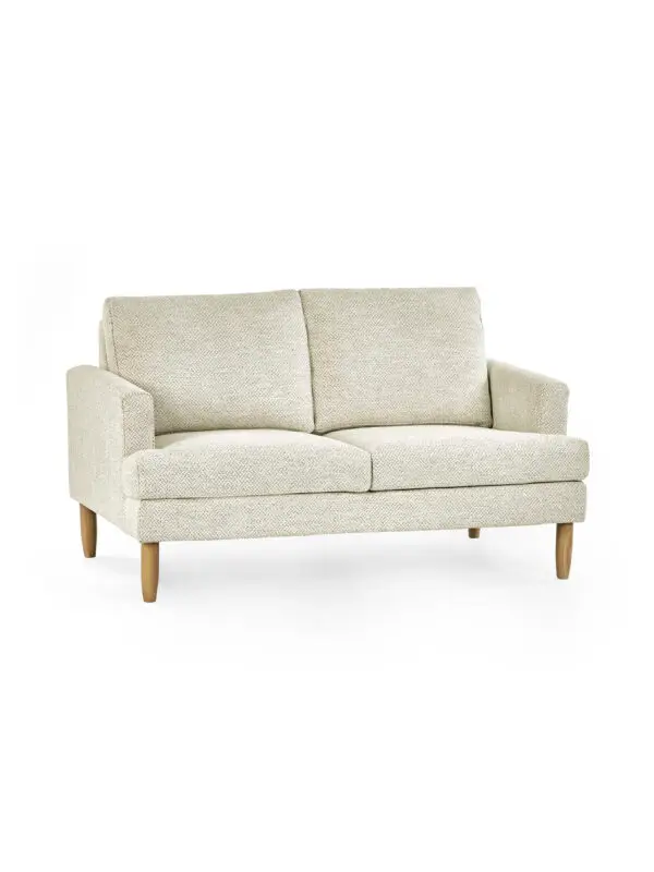Daisy Beige Pearl Barley Upholstered Compact 2 Seater Sofa - Image 2