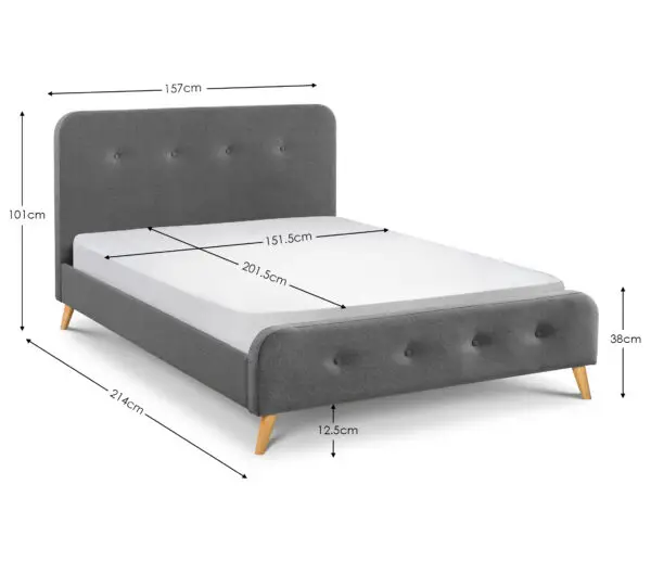 Astrid 150cm King Bed - Image 3