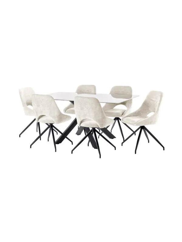 Bradley White Marble Dining Table - Image 7